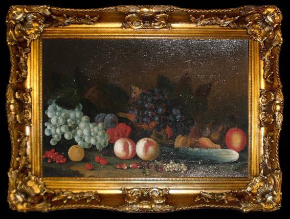 framed  George Washington Lambert Still life of mixed fruit, ta009-2